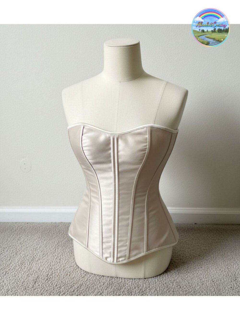 Vintage Renaissance Corset Top Lace Up Bustier Overbust Shapewear
